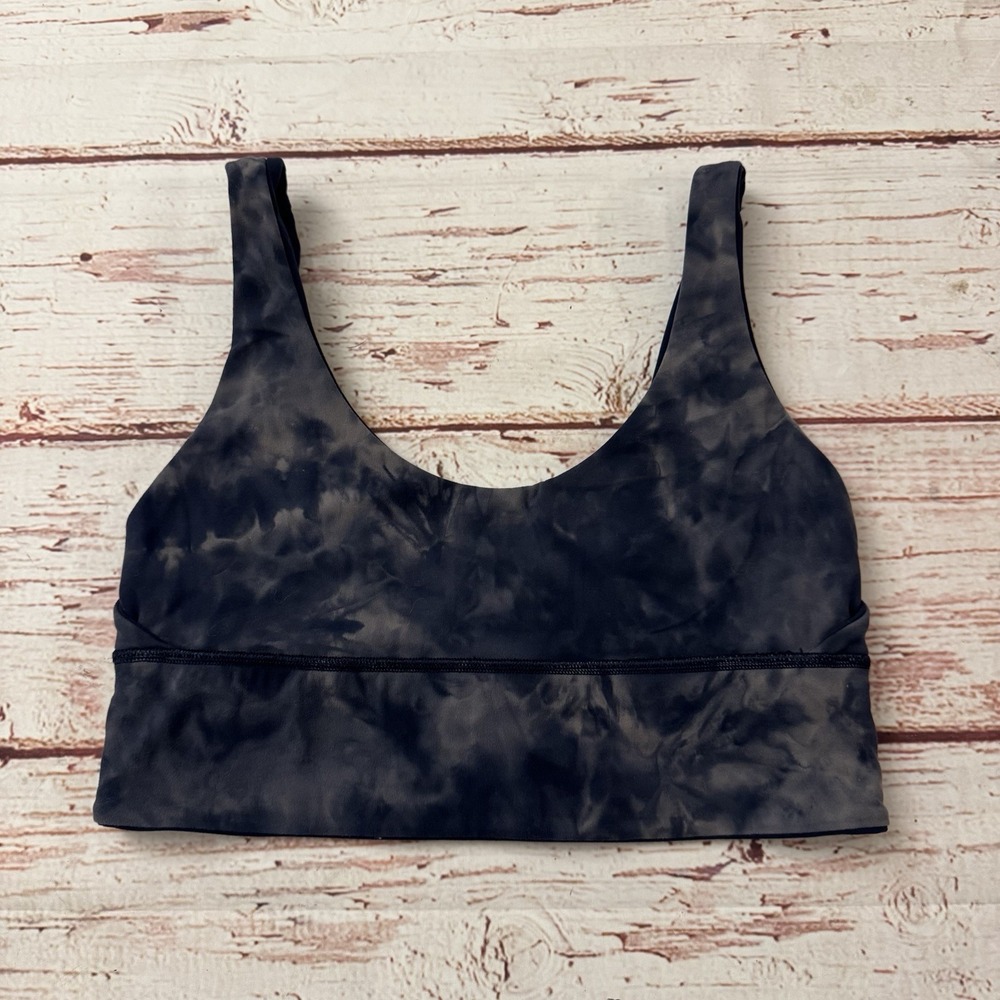 Lululemon Align Bra Reversible Nulu Size‎ 8 True Navy Lunar Rock 50328 Tie Dye